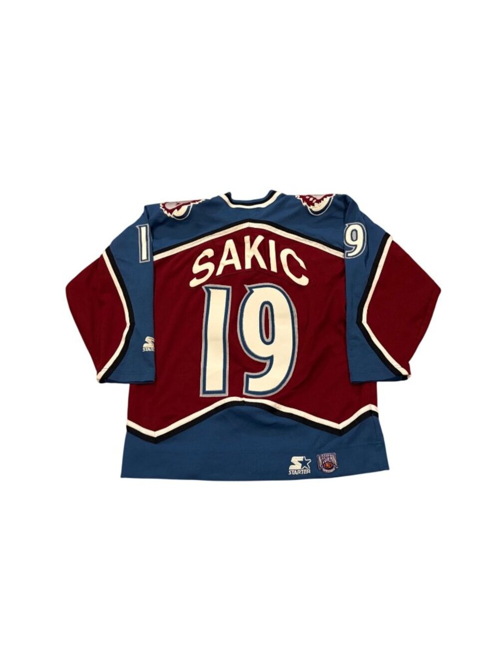 Starter Colorado Avalanche Joe Sakic #19 Stitched NHL Hockey Jersey Men's Medium